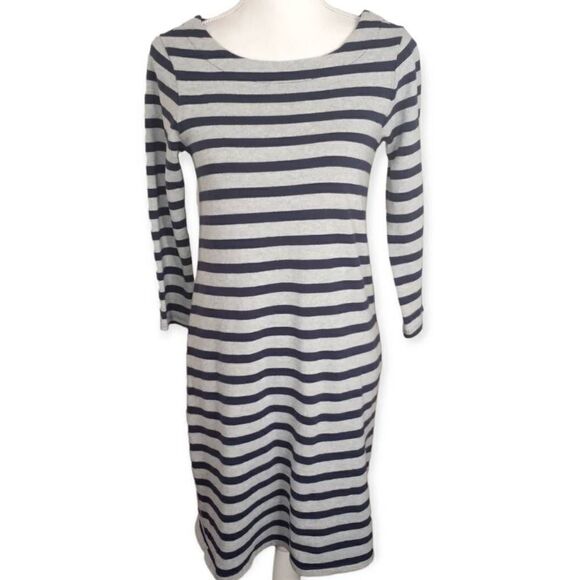 GAP NAVY & GRAY BOATNECK DRESS SZ.XS EUC - Picture 1 of 8